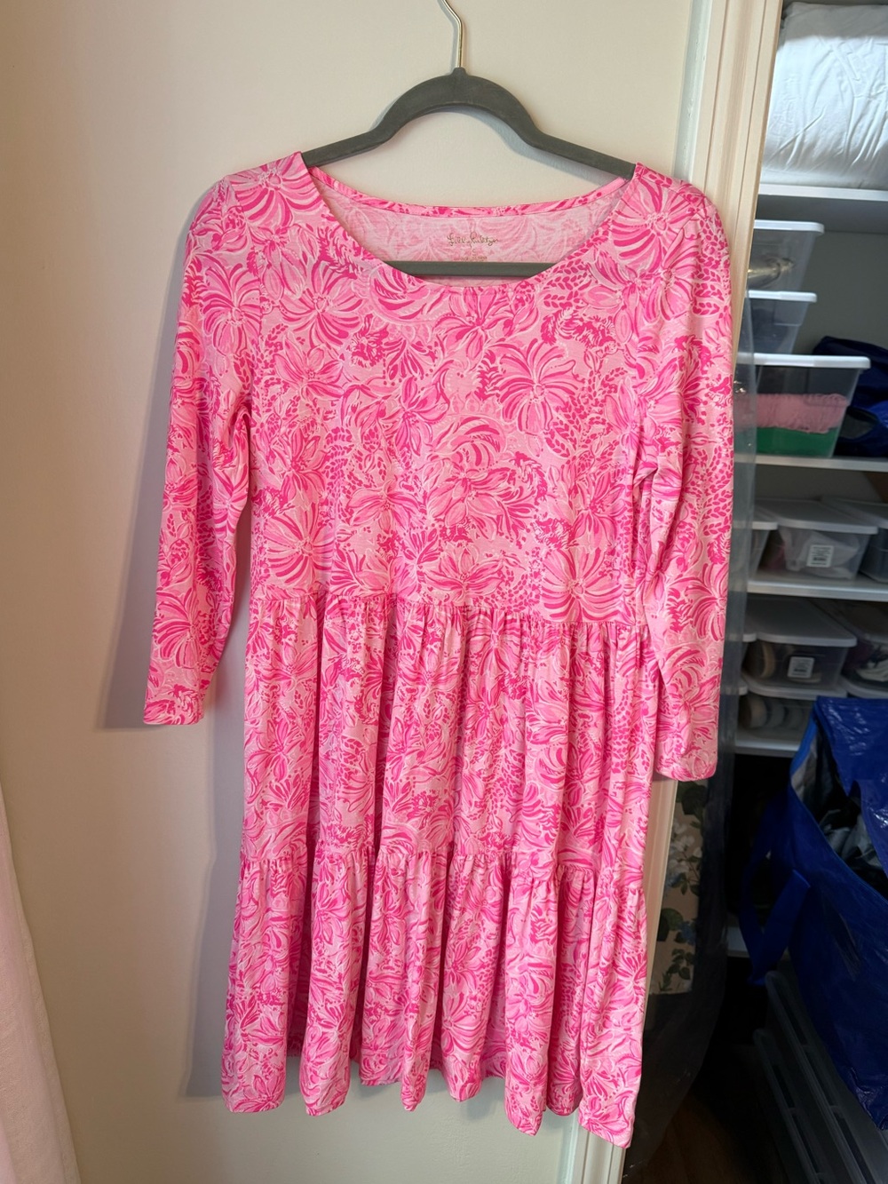 Lilly Pulitzer Cotton Floral Dress sz Small EUC